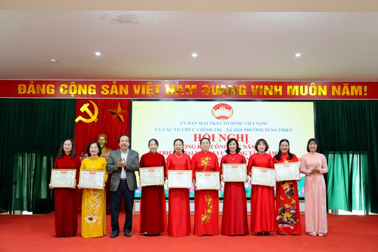 Phường Tùng Thiện: Lan tỏa chủ trương chăm lo an sinh, xây dựng đô thị văn minh