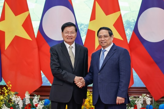 Thủ tướng Phạm Minh Chính hội kiến Tổng Bí thư, Chủ tịch nước Lào