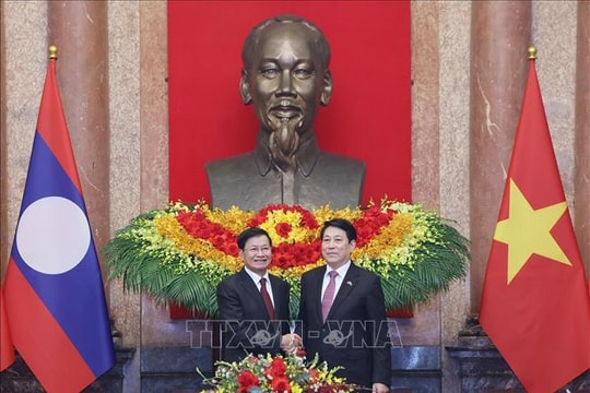 Chủ tịch nước Lương Cường hội kiến Tổng Bí thư, Chủ tịch nước Lào