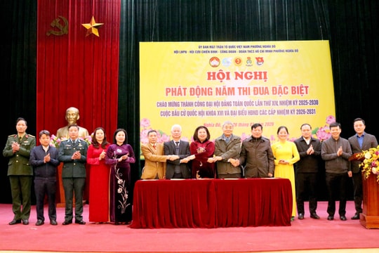 MTTQ phường Nghĩa Đô phát động năm thi đua đặc biệt chào mừng Đại hội XIV của Đảng