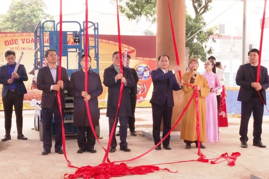 Lễ Thượng lương công trình Đền thờ Đức vua Ngô Quyền Khẳng định giá trị văn hóa – lịch sử của công trình trong không gian di sản Cổ Loa
