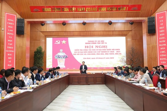 Thành ủy Hà Nội kiểm tra công tác bầu cử tại các xã Vân Đình, Hòa Xá, Ứng Hòa và Ứng Thiên
