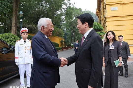 Chủ tịch nước Lương Cường chủ trì lễ đón chính thức Chủ tịch Hội đồng châu Âu