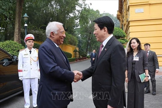 Chủ tịch nước Lương Cường chủ trì lễ đón chính thức Chủ tịch Hội đồng châu Âu