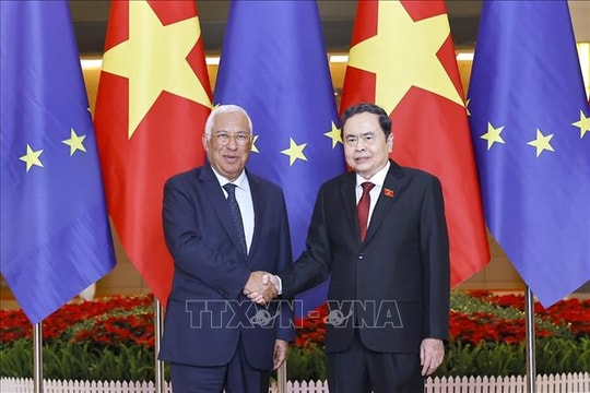 Chủ tịch Quốc hội Trần Thanh Mẫn hội kiến Chủ tịch Hội đồng châu Âu António Costa
