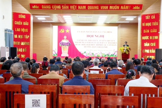 Xã Ứng Hòa: Phổ biến Luật Bầu cử đại biểu Quốc hội và đại biểu Hội đồng nhân dân các cấp