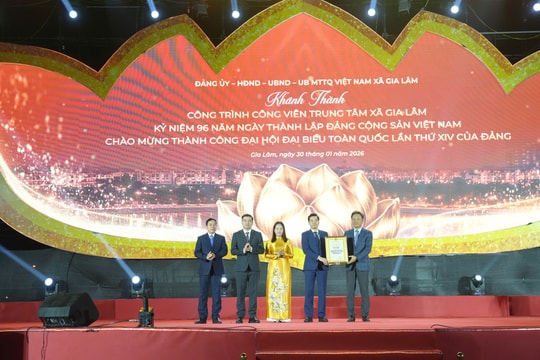 Khánh thành Công viên trung tâm xã Gia Lâm quy mô 14ha