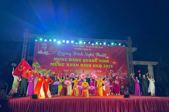 Phường Nghĩa Đô: rộn ràng Liên hoan văn nghệ mừng Đảng, mừng Xuân Bính Ngọ 2026