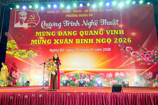 Phường Nghĩa Đô: Liên hoan nghệ thuật quần chúng chào mừng thành công Đại hội XIV của Đảng