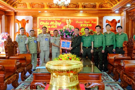 Công an tỉnh Mondulkiri, Vương quốc Campuchia chúc Tết Công an Lâm Đồng