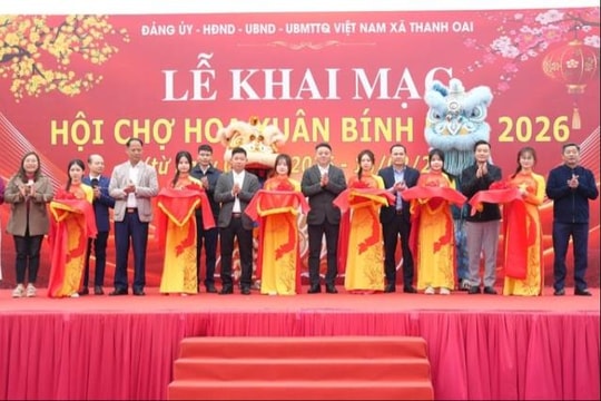 Thanh Oai khai mạc chợ hoa xuân Tết Bính Ngọ 2026