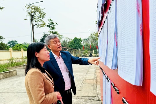 Xã Nam Phù (Hà Nội) Hoàn thành niêm yết danh sách cử tri tại 100% khu vực bỏ phiếu