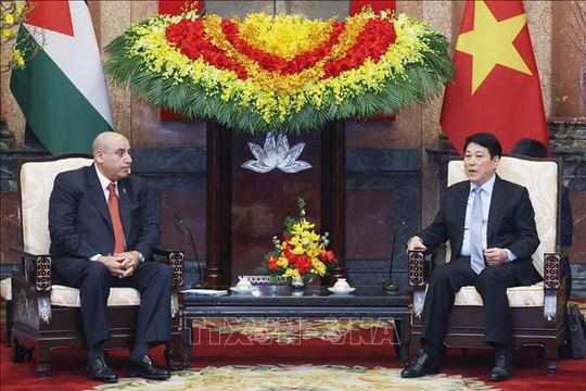 Chủ tịch nước Lương Cường tiếp Chủ tịch Hạ viện Jordan