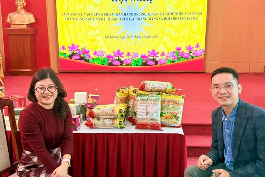 Xã Đại Thanh thúc đẩy thương mại điện tử, mở rộng thị trường cho hộ kinh doanh