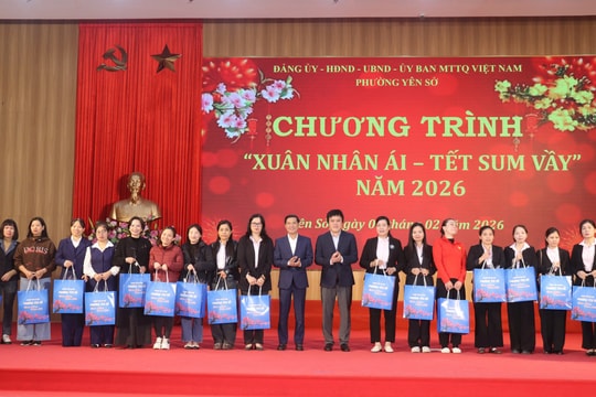 Phường Yên Sở lan tỏa “Xuân Nhân ái - Tết Sum vầy” đến các hoàn cảnh khó khăn