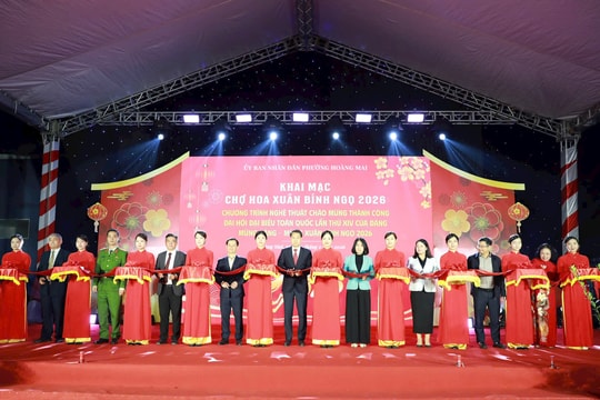 Phường Hoàng Mai khai mạc Chợ hoa Xuân Bính Ngọ 2026