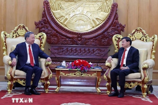 Tổng Bí thư Tô Lâm hội đàm với Tổng Bí thư, Chủ tịch nước Lào Thonglun Sisoulith