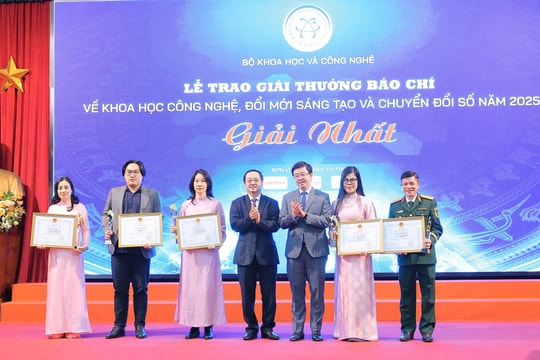 Báo Hànộimới đoạt giải Nhất Giải thưởng báo chí về khoa học công nghệ, đổi mới sáng tạo và chuyển đổi số năm 2025