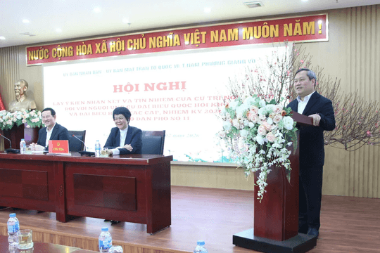 100% cử tri nơi cư trú tín nhiệm giới thiệu đồng chí Vũ Đại Thắng ứng cử đại biểu HĐND TP Hà Nội