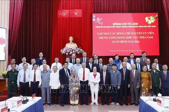 Tổng Bí thư Tô Lâm gặp mặt các đồng chí nguyên Ủy viên Trung ương Đảng khu vực phía Nam