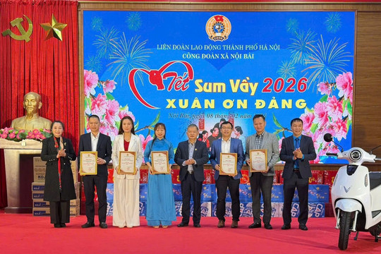 Công đoàn xã Nội Bài: Ấm áp “Tết Sum vầy - Xuân ơn Đảng”