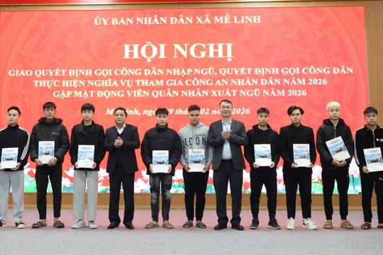 Xã Mê Linh gặp mặt, động viên 50 thanh niên ưu tú lên đường nhập ngũ