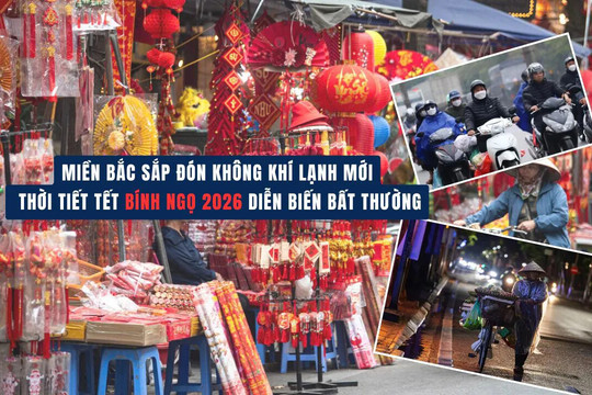 Miền Bắc sắp đón không khí lạnh mới, thời tiết Tết Bính Ngọ 2026 diễn biến bất thường