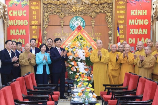 Bí thư Thành ủy Nguyễn Duy Ngọc thăm, chúc Tết Giáo hội Phật giáo Việt Nam và các đơn vị quân đội, công an