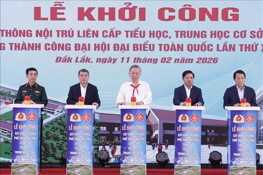 Tổng Bí thư Tô Lâm dự khởi công xây dựng Trường Phổ thông nội trú liên cấp Tiểu học, Trung học Cơ sở xã Ea Rốk, tỉnh Đắk Lắk