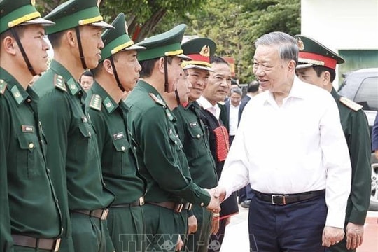 Tổng Bí thư Tô Lâm thăm, chúc Tết cán bộ, chiến sĩ Đồn Biên phòng Ea H’Leo (Đắk Lắk)