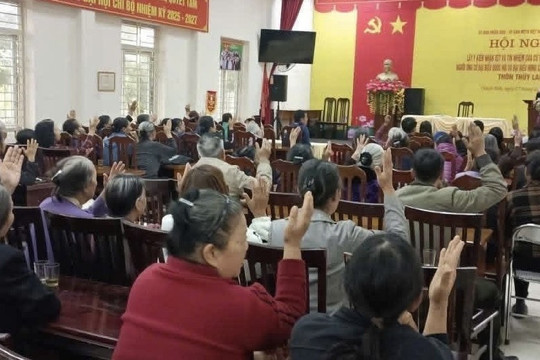 Thạch Thất hoàn thành lấy ý kiến cử tri nơi cư trú đối với người ứng cử Hội đồng nhân dân