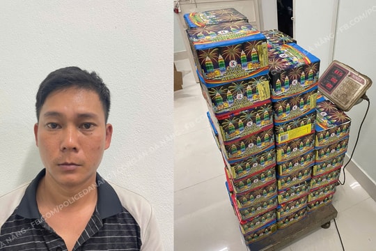 Tạm giữ hình sự đối tượng vận chuyển hơn 111kg pháo nổ