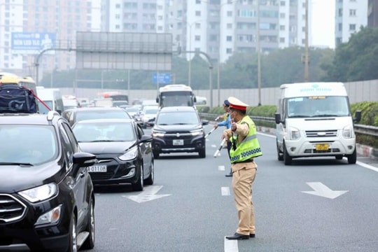 Phân luồng giao thông các tuyến đường bộ hướng về trung tâm Hà Nội dịp Tết