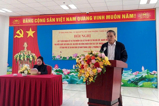 Phường Thanh Xuân tích cực triển khai công tác bầu cử đại biểu Quốc hội và đại biểu Hội đồng nhân dân các cấp
