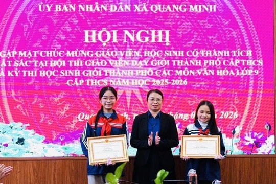 Xã Quang Minh có 24 học sinh đoạt giải cấp thành phố