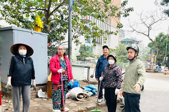 Phường Kim Liên đồng loạt tổng vệ sinh môi trường chào Xuân Bính Ngọ 2026