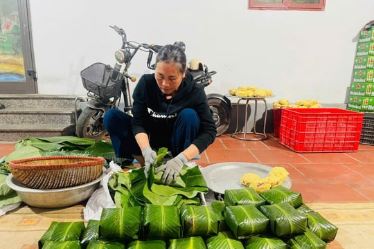 Làng bánh chưng Tranh Khúc tất bật phục vụ Tết Nguyên đán Bính Ngọ