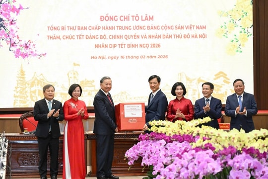Tổng Bí thư Tô Lâm thăm, chúc Tết Đảng bộ, chính quyền, nhân dân Thủ đô Hà Nội