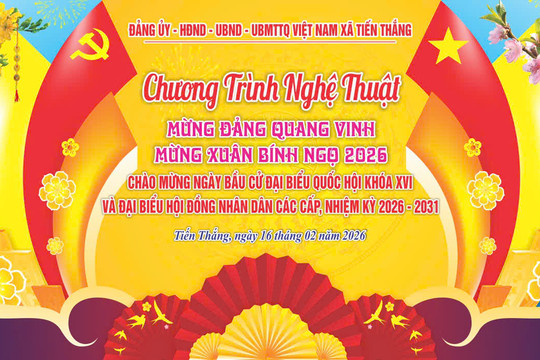 Xã Tiến Thắng tổ chức chương trình nghệ thuật đặc sắc chào mừng Đảng quang vinh, mừng xuân mới 