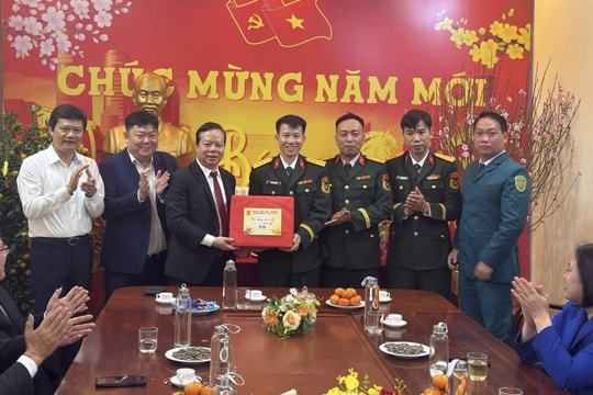 Lãnh đạo phường Văn Miếu - Quốc Tử Giám thăm, chúc Tết các lực lượng làm nhiệm vụ đêm 30 Tết