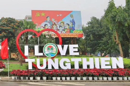 Sắc xuân rực rỡ ở Tùng Thiện ngày Tết