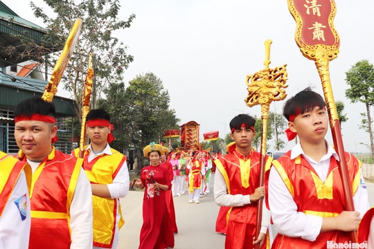 Lễ hội rước thánh làng Ngọc Động, nét đẹp văn hóa truyền thống vùng quê Bắc Bộ