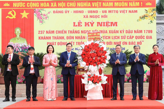 Xã Ngọc Hồi: Kỷ niệm 237 năm Chiến thắng Ngọc Hồi, phát động Tết trồng cây xuân Bính Ngọ