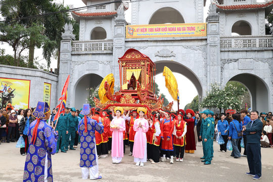 Xã Mê Linh sẵn sàng khai hội Đền Hai Bà Trưng vào mùng 6 tháng Giêng