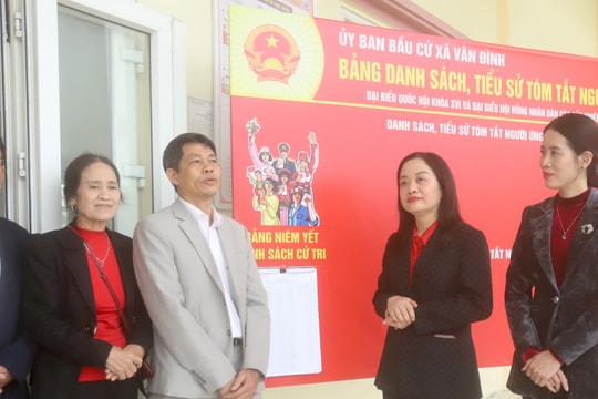 Vân Đình bảo đảm tiến độ chuẩn bị bầu cử