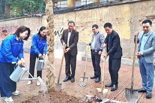 Nhân dân Ngọc Hà chung tay chăm sóc cây xanh, bảo vệ môi trường