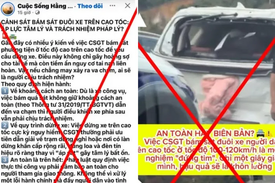 Cảnh báo tin giả về việc dừng xe để kiểm soát trên cao tốc