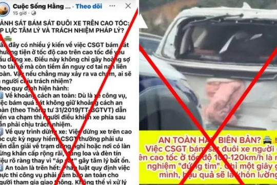 Cảnh báo tin giả về việc dừng xe để kiểm soát trên cao tốc