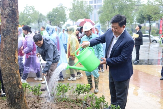 Phường Tây Hồ: Cán bộ, đảng viên đi đầu trong phong trào Tết trồng cây