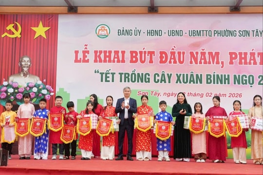 Sơn Tây tổ chức Lễ khai bút đầu năm và phát động Tết trồng cây xuân Bính Ngọ 2026